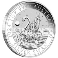 Stříbrná mince Australian Swan 1 oz (2024) 125. výročí mincovny