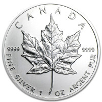 Silver coin Canadian Maple Leaf 1 oz (2013)