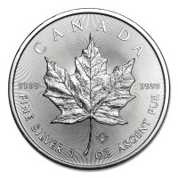 Silver coin Canadian Maple Leaf 1 oz (2018)