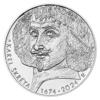 Silver coin 200 CZK Karel Škréta 350th anniversary of his death STANDARD