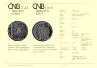 Silver coin ČNB 200 CZK 400th anniversary of the publication of Comenius’ map of Moravia STANDARD