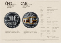 Silver coin ČNB 500 Kč ČKD Tatra T3 tram STANDARD