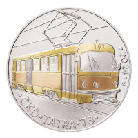 Silver coin ČNB 500 Kč ČKD Tatra T3 tram STANDARD