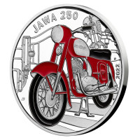 Silver coin ČNB 500 Kč Motorcycle Jawa 250 PROOF