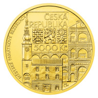 Gold coin ČNB 5.000 Kč Moravská Třebová STANDARD 1/2 oz