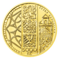 Gold coin ČNB 5.000 Kč Olomouc STANDARD 1/2 oz