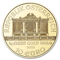 Gold coin Wiener Philharmoniker 1/10 oz 2023