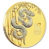 Zlatá mince Year of the Snake - Rok Hada 1/10 oz (2025)