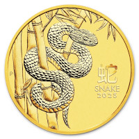 Zlatá mince Year of the Snake - Rok Hada 1/10 oz (2025)